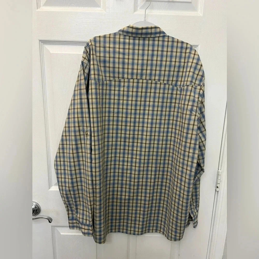! PATAGONIA - Zip Chest Pockets - Plaid Fishing Hiking Mens XL Shirt - Picture 2 of 6